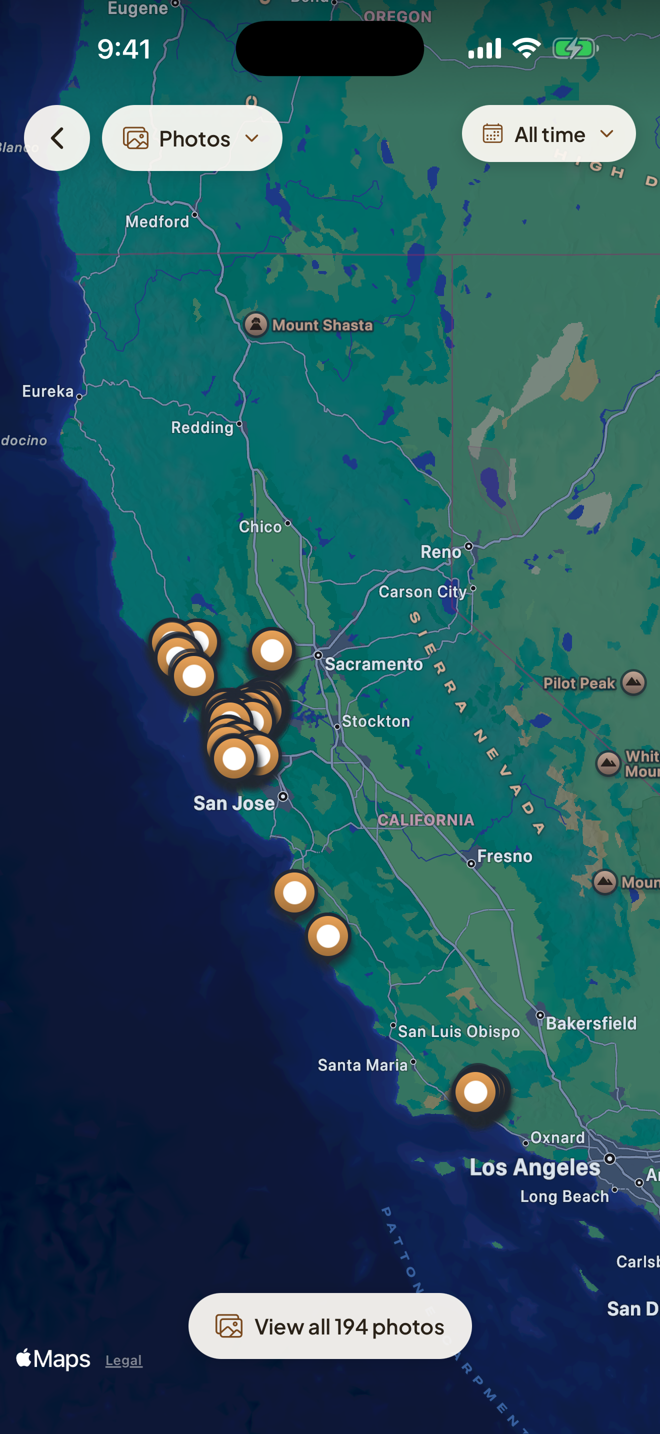 A map of the places your memories happened