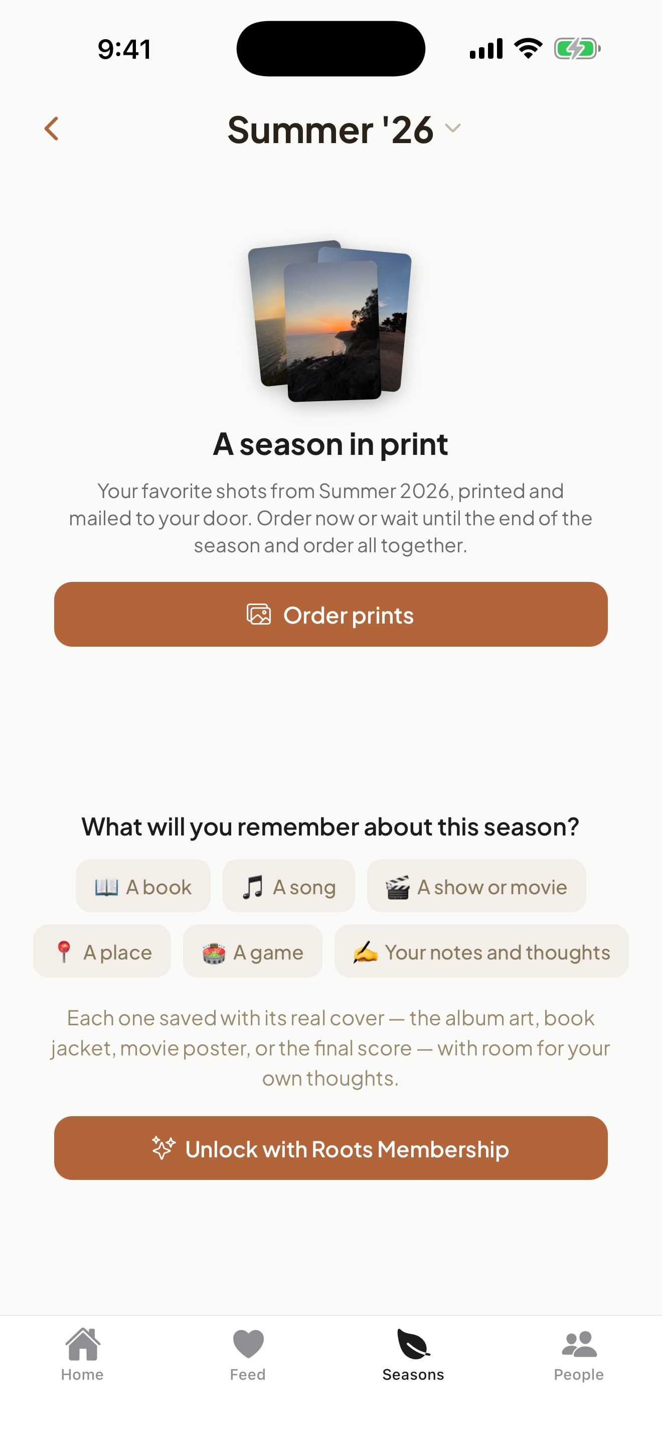 A season's favorite photos, printed and mailed to you